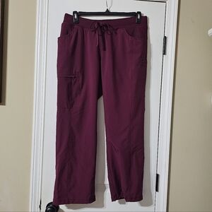NWOT  CHEROKEE WINE COLORED SCRUB PANTS
